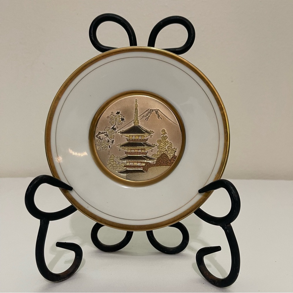Chokin Art Decorative Plate Japan
